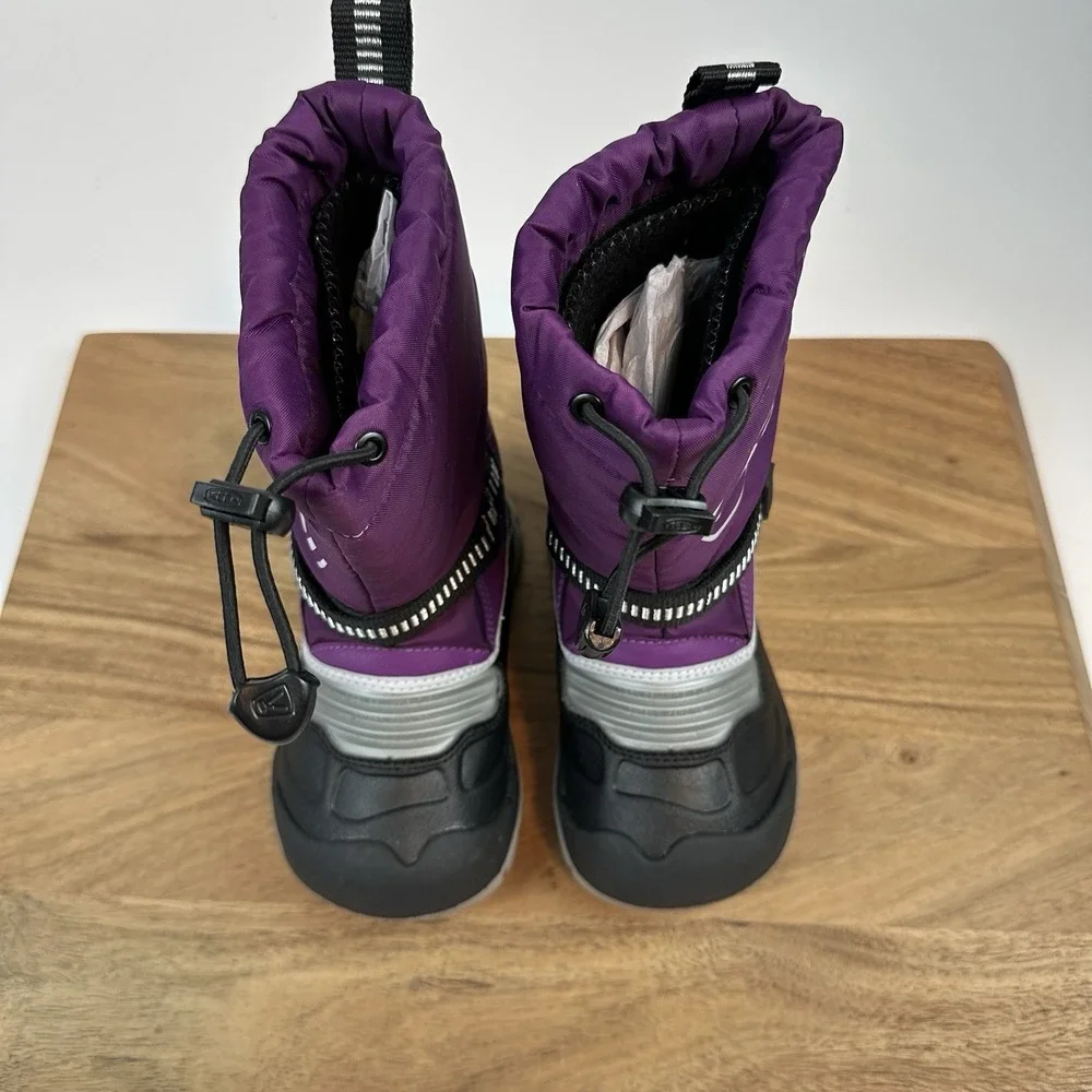New Little Kids Keen Snow Troll Waterproof Purple Lined‎ Winter Boots Size 8 C
